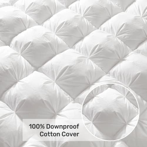 UNIKOME California King Size Goose Feather Down Fiber Comforter, White - Image 6