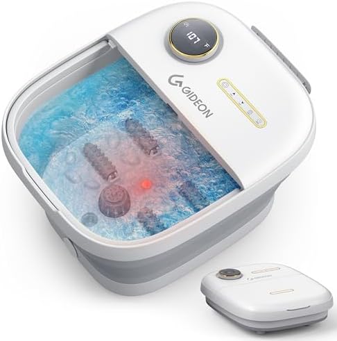 Gideon Foot Spa Massager & Heated Foot Bath, Luxury Therapeutic Massager with Lights and Bubbles by Gideon