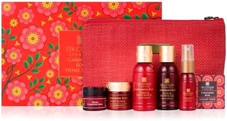 SPA CEYLON Cardamomrose Home Spe set - Spa Gifts - Pampering - Ayurvedic - All Natural by SPACEYLON