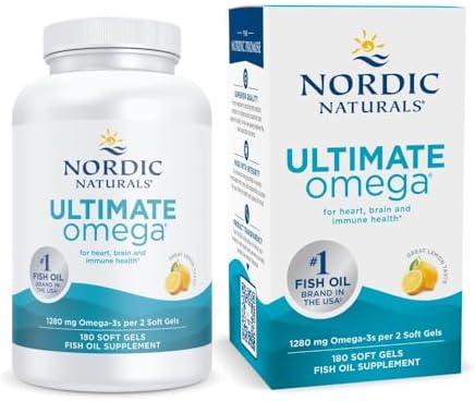 Nordic Naturals Ultimate Omega, 1280mg Omega-3 Fish Oil, Lemon - 180 Count by NordicNaturals
