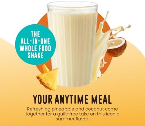 FlavCity All in One Protein Shake Powder, Pineapple Coconut - On the Go Meal Alternative + Collagen Peptides, Reishi & Cordyceps - Focus, Skin, Hair & Joint Support - 100% Grass Fed Whey, 20 Servings - Image 2