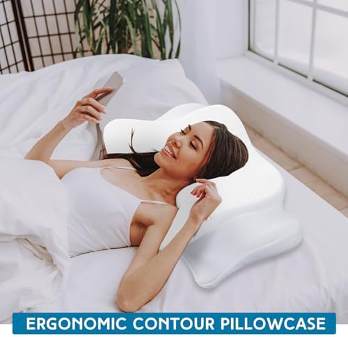 HunnmingRe Pillow Case for Cervical Neck, White, Queen Size - Image 5