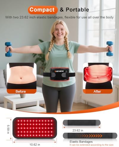 Infrared Red Light Therapy for Body, Red Light Therapy Pad with 660nm Redlight & 850nm Infrared Light Therapy Belt for Lower Back Neck Knee Feet - Image 5
