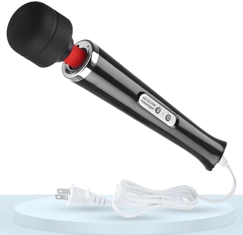 AEVEONE Wired Powerful Handheld Wand Massager, Strong Personal Vibration Massage for Sports Recovery, Back Muscle Aches, Whole Body Pain (Black) - Image 2