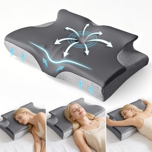 Contour Cervical Neck Pillow for Neck Pain Relief by Rinkai-S