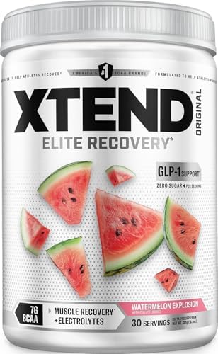 Xtend Original BCAA Powder, Zero Sugar, Watermelon Explosion, 30 Serv by Xtend