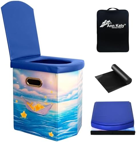 Ann Katy Upgrade XL Portable Toilet for Adults, Extra Large Camping Toilets by AnnKaty