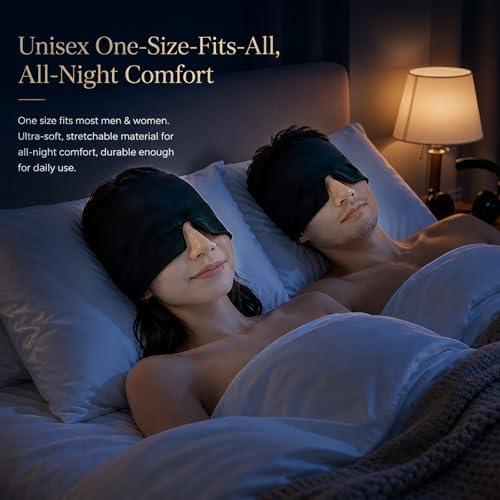 Cooling Gel Sleep Mask, Blackout Eye Mask, Side Sleepers, Men Women - Image 7
