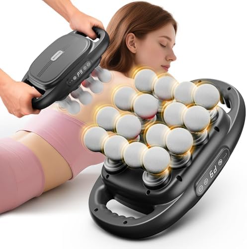 16-Head Massage Gun, Deep Tissue Back Massager with 99 Adjustable Intensities & 9 Modes, Electric Percussion Massager, Gun Tool for Back/Shoulders/Legs/Arms/Neck (16 Head) by EURPMASKChoosethecolorofeurope