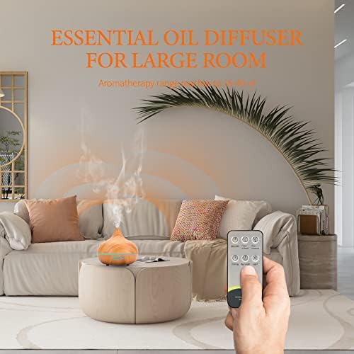 550 ML Aroma Diffiser with Essential Oils Set, Essential Oil Diffuser with Remote, Ultrasonic Technology Aromatherapy Diffusers Auto Shut-Off for Office, Home - Image 5