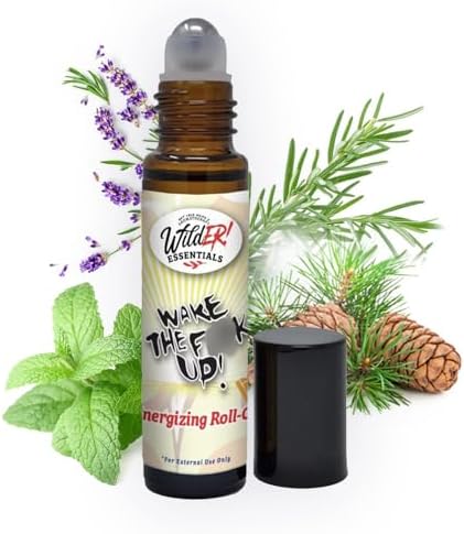 Wild Essentials Wake The F Up Essential Oil Roll On, 10ml for Energizing, Alert Made with 100% Pure, Premium Grade Essential Oils and Organic Jojoba Oil, Ready to Use, Moisturizer, All Natural by WildEssentials