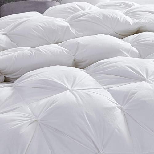 Luxurious All-Season Goose Down Comforter California King (Cal King) Size Duvet Insert, Exquisite Pinch Pleat Design, 1200 Thread Count 100% Egyptian Cotton, 75 oz Fill Weight, White - Image 4