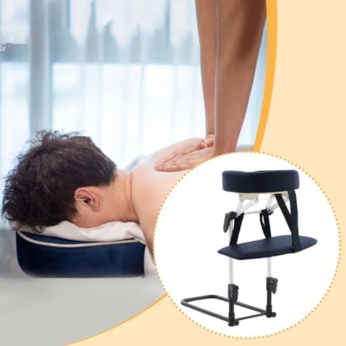 Mattress Top Massage Kit Adjustable Headrest Massage SPA Portable Sturdy Face Down Pillow with Armrest, Gray Blue - Image 4
