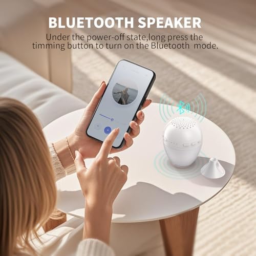 3 in 1 Smart Sound Machine, White Noise Machine with Noise Detection, Night Light, Speaker, Rechargeable Battery, 26 Soothing Sounds and Portable Design for Kids & Adults - Image 4