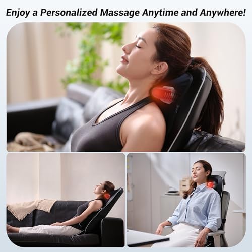 Mynt Shiatsu Neck Back Massager for Chair with 10 Deep Kneading Nodes Black - Image 5