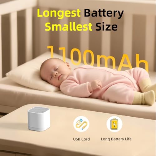 SleeZOO Portable Sound Machine for Sleep Mini White Noise Machine for Baby Kids Adults with 30 Soothing Sounds 4 Timers 32 Volume Levels Memory Function Sleep Machine for Travel Camping Home Office - Image 3