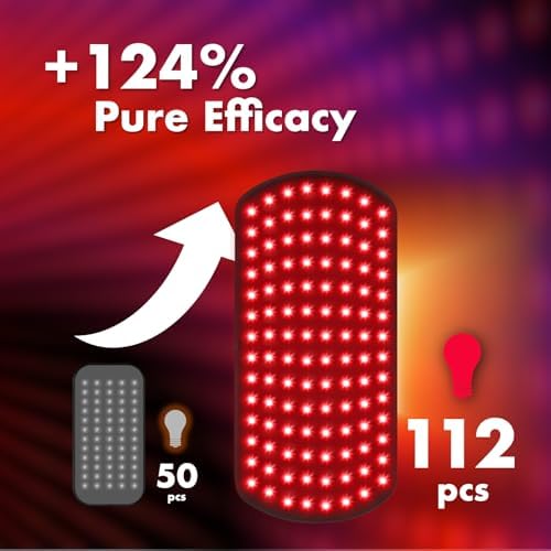 ALLOLO Red Light Therapy for Body, 3 in 1 LEDs Red Light Therapy Belt with Timer Remote Control, 660nm 850nm Infrared Light Therapy Pad for Body Waist Shoulder Knee, 16.7" x 7.9" Large Area - Image 4