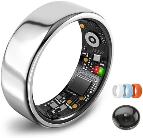 Smart Ring for Women Men,Fitness Tracker Ring,Heart Rate,Blood Oxygen,Step Tracker,Sleep Tracker,Meditation Assistance,No Subscription Fee,IP68 Waterproof,2026 New Holiday Gifts (Silver 11) by Osawalla