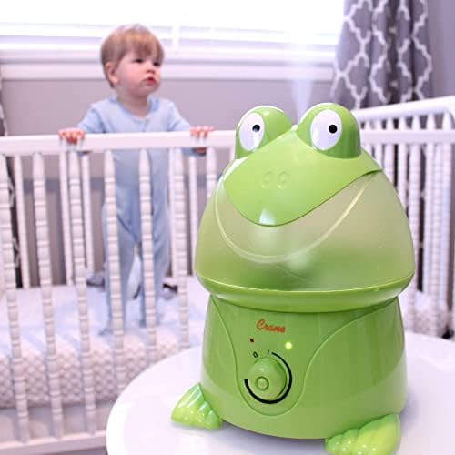 Crane Ultrasonic Cool Mist Animal Humidifier for Kids Bedroom and Nursery, 1 Gallon Easy Clean, Adjustable Settings, Frog Humidifier - Image 3