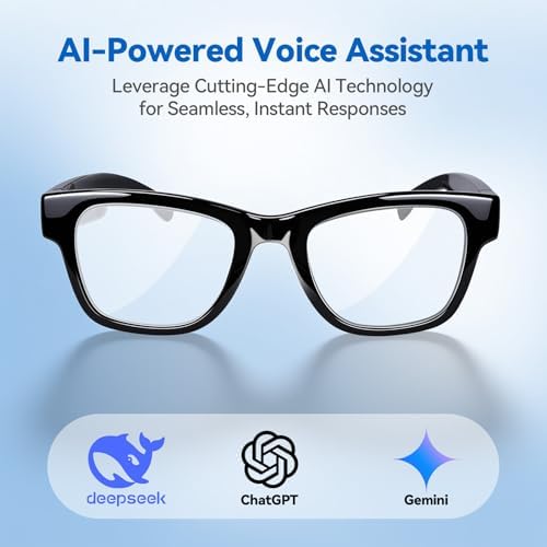 AI Smart Glasses with ChatGPT – Bluetooth, Real-Time Translation, Music & Hands-Free Calls, Photochromic Lenses, UV & Blue Light Protection for Men & Women - Image 2