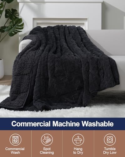 Ultra Soft Sherpa Weighted Blanket for Adults, 60"x80" 20lbs Heavy Blankets - Image 5