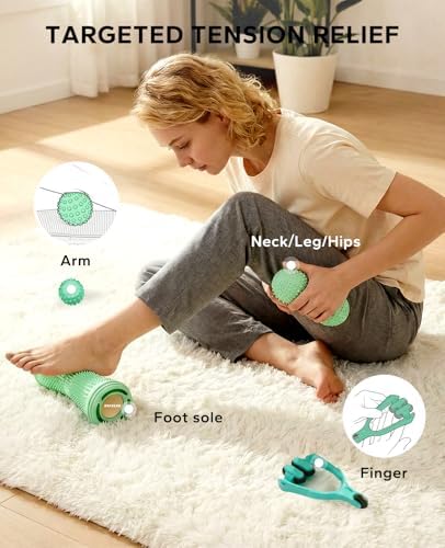 HAPBEAR Massage Ball Set 4 PC, Plantar Fasciitis Relief, with Storage Bag - Image 3