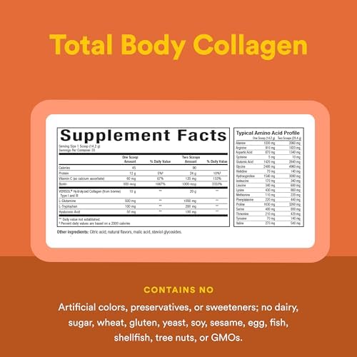 Natural Factors Total Body Collagen, Orange, 500 g (38 Servings) - Image 4