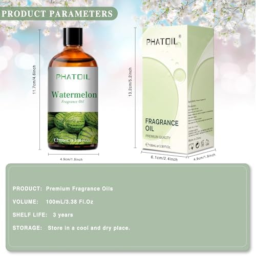 PHATOIL Watermelon Fragrance Oil for Diffuser Aromatherapy 3.38FL.OZ - Image 6