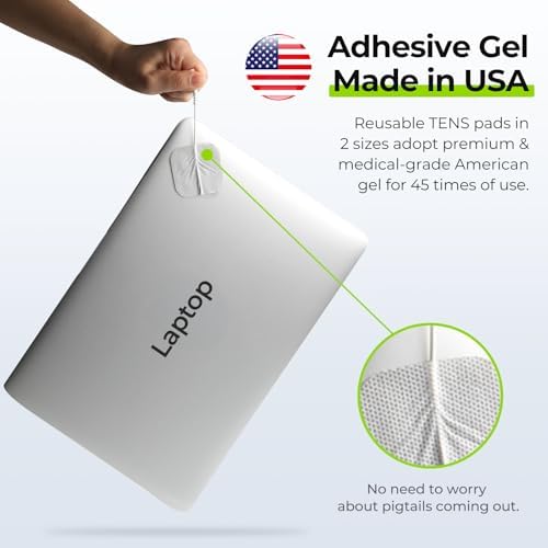AUVON 3-in-1 TENS Unit Muscle Stimulator, 40 Levels for Gradual Pain Relief - Image 7