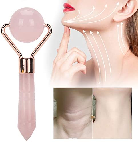 Rose Quartz Facial Roller, Gua Sha Jade Roller, Face Massager, Anti-Aging Face Roller with Handle for Women, Pink Skin Roller, Natural Beauty Skin Care Tool to Reduce Wrinkles and Relax Face Muscles - Image 7