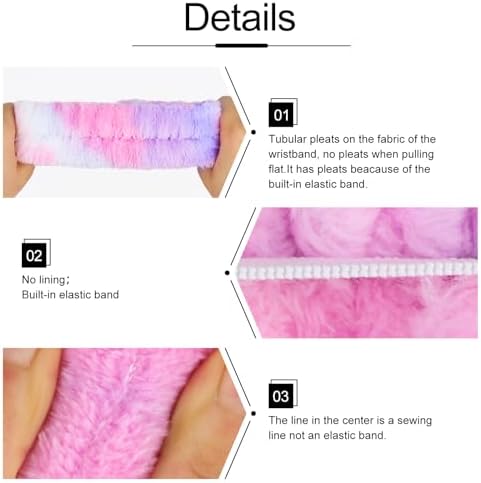 WHAVEL 6PCS Spa Headband and Wristbands Set, Face Wash Headband Wrist Bands for Washing Face Makeup Skincare Hair Band Skin Care Accessories Tools - Image 6