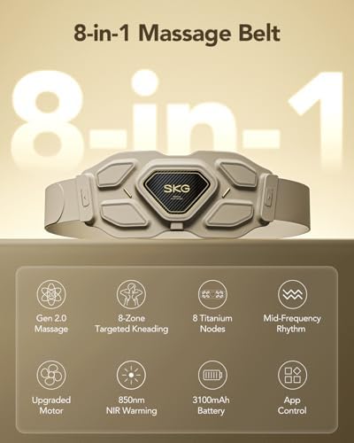 SKG W9 Ultra FSA 2.0 Lower Back Massager for Strain Relief Deep Tissue - Image 2