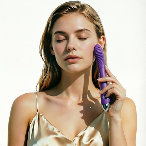 AEVEONE Mini Cordless Handheld Massager with 10 Vibration Modes, Waterproof Personal Body Massager for Face & Full Body Muscle Relaxation, Portable Massage Tool (Purple) - Image 5