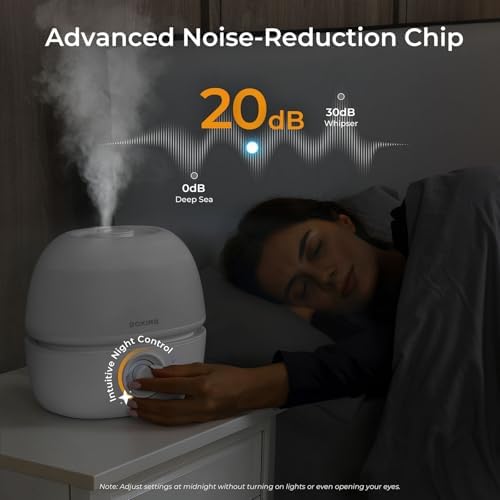 BOXING 3L Cool Mist Humidifier for Bedroom, Top Fill, Quiet, Night Light - Image 4