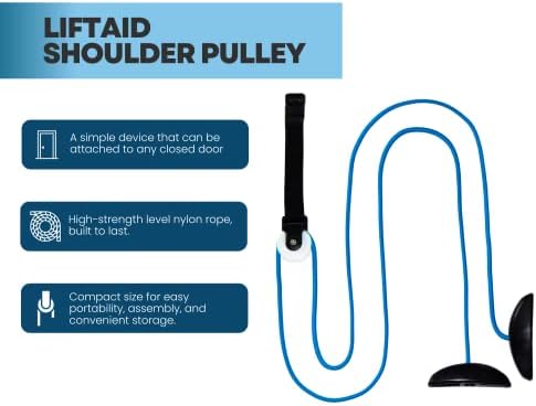 LiftAid Shoulder Pulley for Physical Therapy with Exercise Guide - Improves Shoulder Strength & Range of Motion - Reduces Pain, Helps in Muscle Recovery - Physical Therapy Equipment (Blue) - Image 5