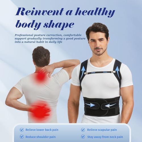 Posture Corrector for Women and Men, Upper and Lower Back Brace for Back, Shoulder, Neck Pain Relief, Fully Adjustable Back Straightener for Scoliosis, Hunchback, Hump, Thoracic, Lumbar Support - Image 2