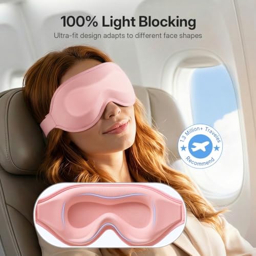 LitBear Sleep Mask for Lash Extension, Blackout Sleeping Mask for Women Men - Image 4