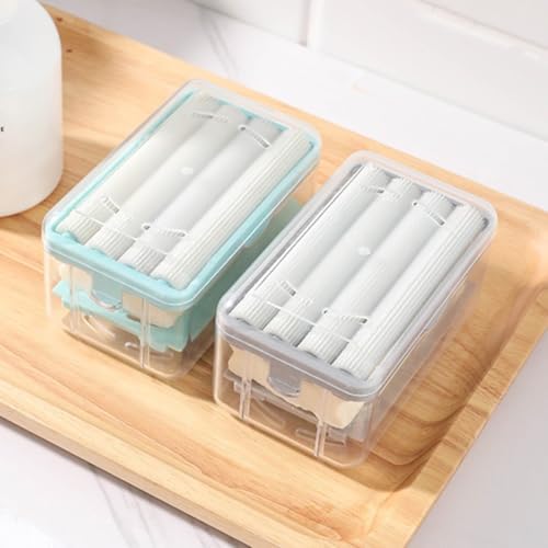 Sosoport Soap Foaming Box with Roller Non-Slip Plastic Soap Holder for Travel and Countertop Use 3pcs Set - Image 6