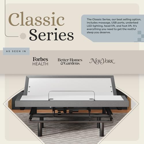 Sven & Son Classic Adjustable Bed Base, Head and Foot Lift, Massage, Under-Bed Lights, USB, Memory, Zero Gravity Smart Frame - Queen - Image 2