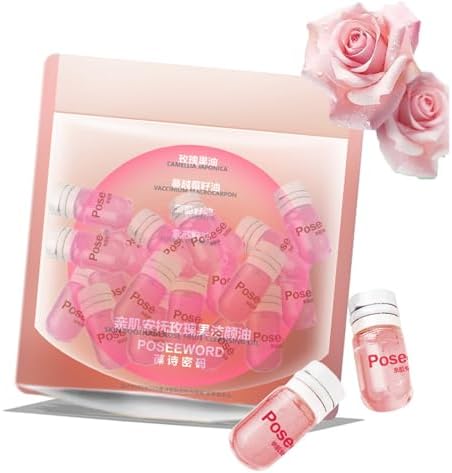 Cleansing Oil Mini Travel-Friendly, Natural Makeup Remover Portable 20pcs Gentle Moisturizing Cleansing Oil for All Skin Types, Travel with (Rose) by SSCDFDC