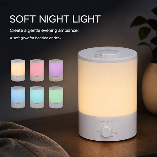 Cool Mist Humidifiers for Babies, Bedroom, Nursery, Home and Office | Super Quiet Ultrasonic Vaporizer, Large Top-Refill 3.5L, Essential Oil Diffuser, Auto Off, Easy Clean - Image 3