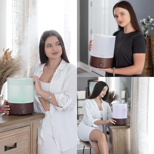 BlueHills 4000 ML Premium 4L XL Essential Oil Diffuser Humidifier Dark Wood - Image 3