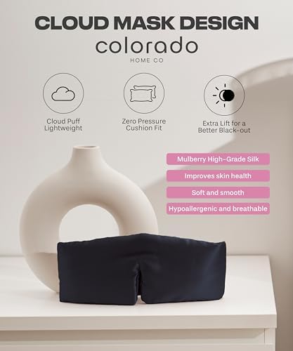 SUNDAYSILKS™ | Adjustable Silk Sleep Mask for Side Sleeper | Cloud-Like Comfort, Weighted for Deep Sleep | Soft Sleep Face Mask for Women & Men, Full Blackout, Cooling Silk Eye Mask for Sleeping - Image 3