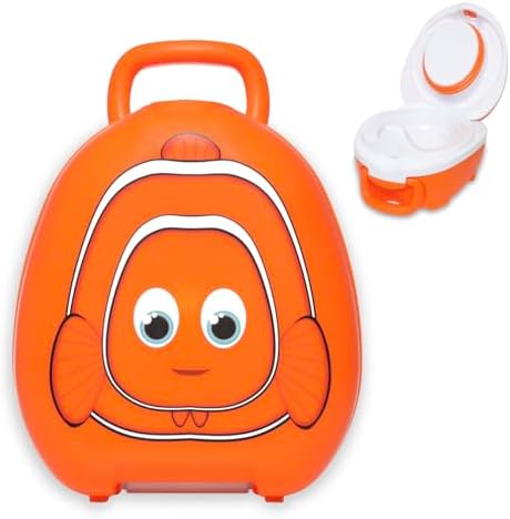 My Carry Potty - Clownfish Travel Potty, Award-Winning Portable Toddler Toilet Seat for Kids to Take Everywhere by MyCarryPottyUSA