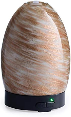 Airome Sparkling Sands Medium Essential Oil Diffuser|100 mL Humidifying Ultrasonic Aromatherapy Diffuser 8 Colorful LED Lights, Intermittent & Continual Mist, Auto Shut-Off by Airom%C3%A9