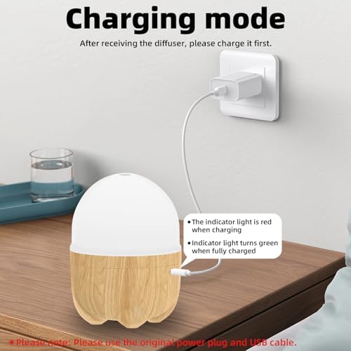 SEEDSEEL 150ML Rechargeable Battery Essential Oil Diffuser, Portable Cordless Aromatherapy Diffuser with 7 LED Color Changing Lights, for Bedroom, Office, Outdoor - Image 3