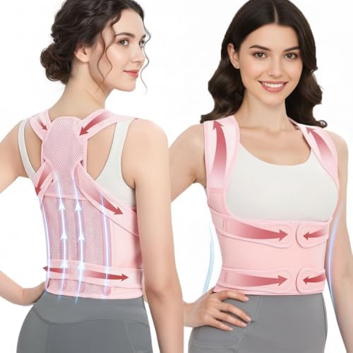 Posture Corrector for Women and Men, Adjustable Full Back Brace by Unknown