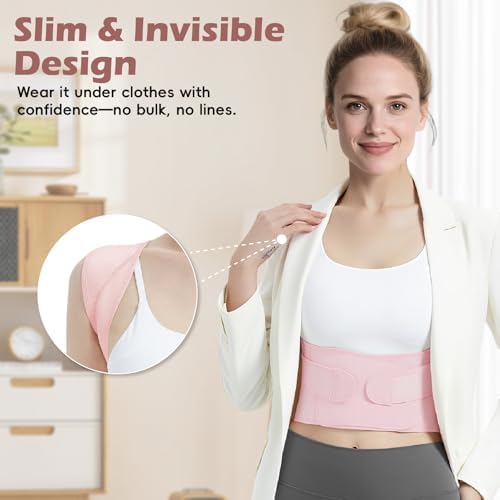 Posture Corrector for Women & Men, Full Back Brace Support with Adjustable Shoulder Straightener, Lower & Upper Back Pain Relief - Scoliosis, Hunchback, Spine Corrector (Pink, Medium) - Image 2