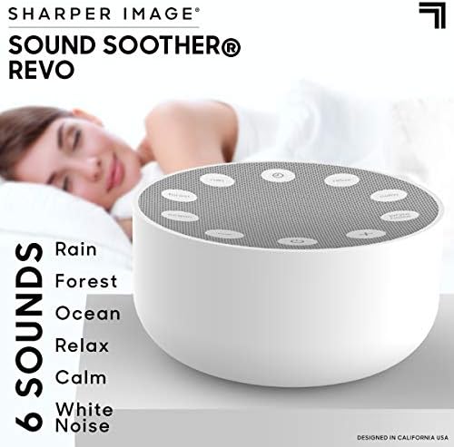 Sharper Image White Noise Sound Machine, Sleep Sounds to Support Restful Sleep, Meditation & Relaxation Naps, 6 Soothing Nature Soundscapes for Baby, Kids & Adults, Portable for Home & Travel - Image 2