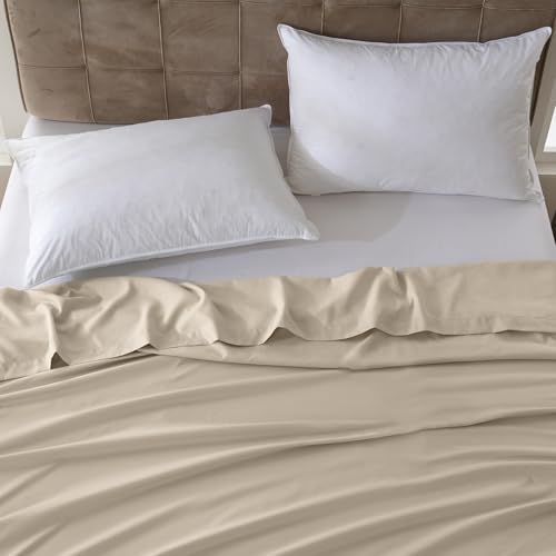 ZPECC Twin Flat Sheet Only 1 Pack, Durable Beige Top Bed Sheets Hypoallergenic Soft Brushed Microfiber Color-Coded Label, 66"x96" - Image 7